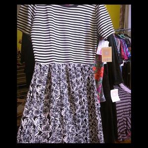 Lularoe L Floral and Stripes! Amelia
